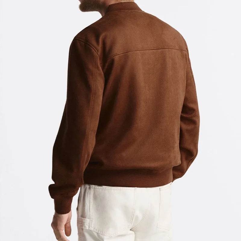 Casvian Suede Bomber Jacket