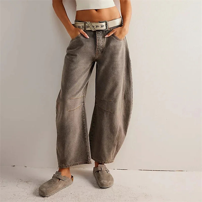Boho Baggy Wide-Legs Jeans