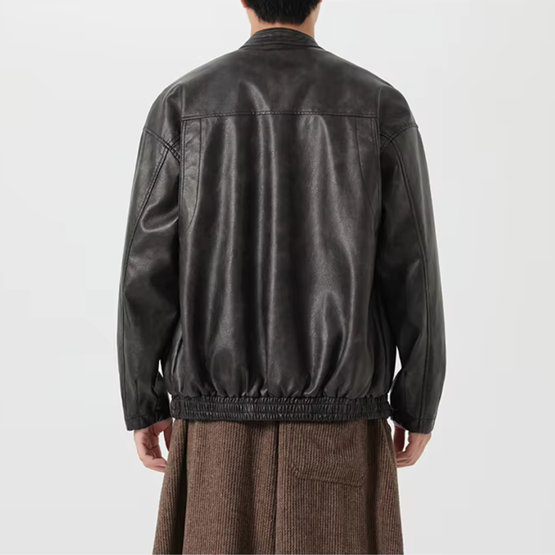 Revel Vintage Washed Leather Coat