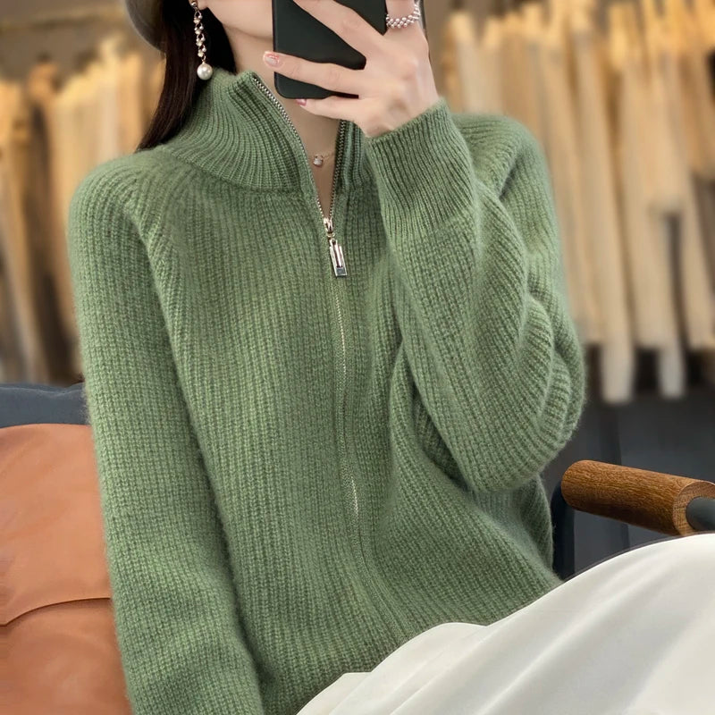 Charlotte Prestige Wool Zip Up