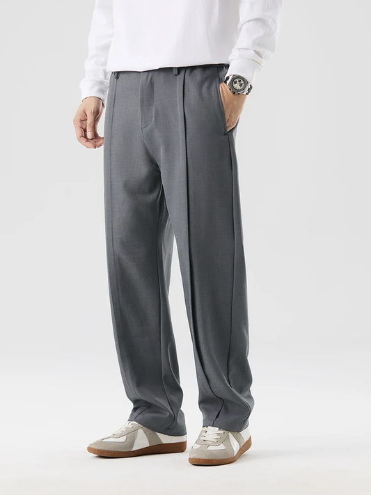 Laurent Pleated Straight Pants